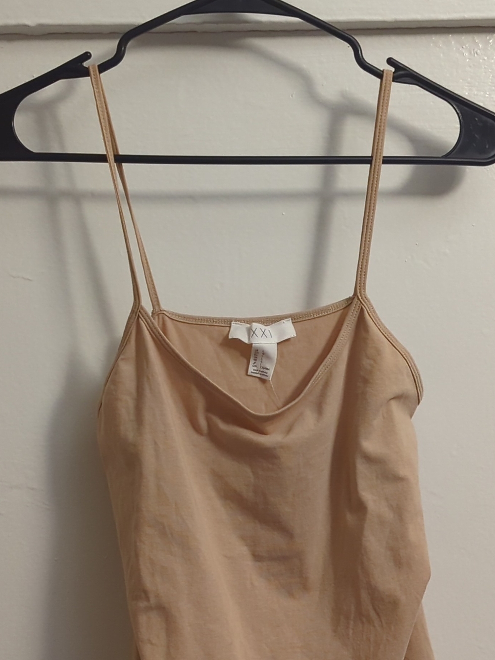 Forever 21 Beige Cowl Neck Spaghetti Strap Camisole